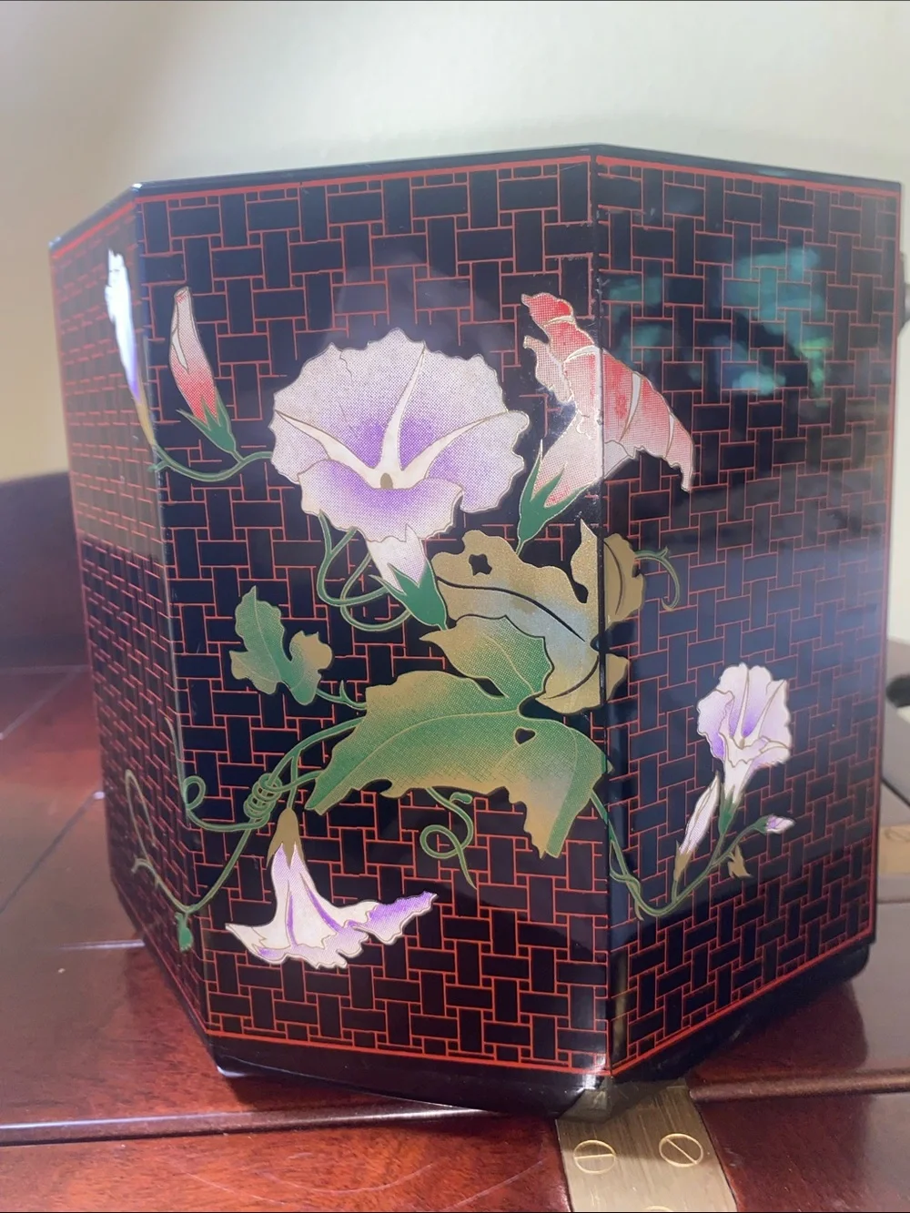Mid-Century vintage Japanese lacquerware ice bucket vintage barware